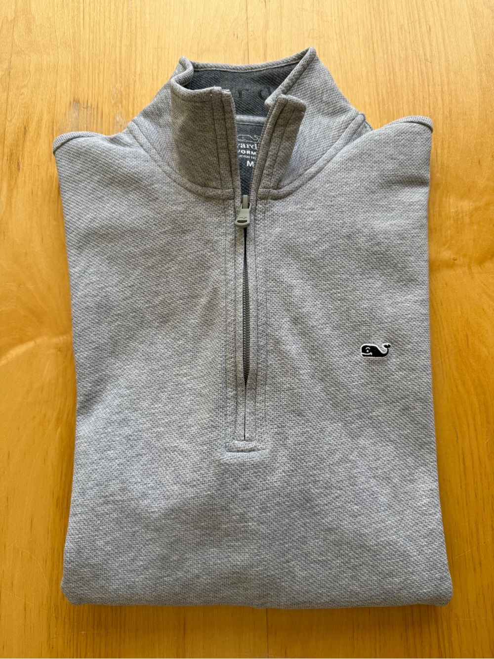 Vineyard Vines Performance 1/4 Zip Pullover Mens Medium Gray Stretch Sweater